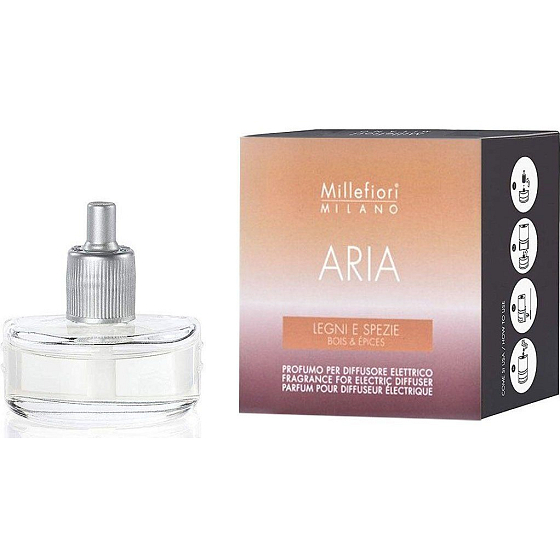 Millefiori Milano Aria Legni & Spezie - Wood and Spices filling for electric diffuser smells 6-8 weeks 20 ml