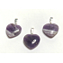 Amethyst Heart Pendant natural stone 1,5 cm 1 piece, stone of kings and bishops