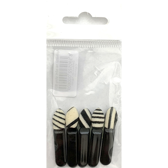 Eyeshadow applicator Black and white foam 5 pieces