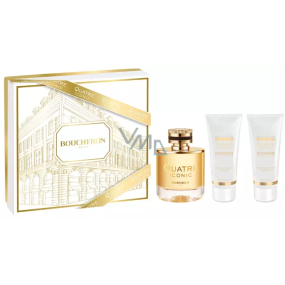 Boucheron Quatre Iconic eau de parfum 100 ml + body lotion 100 ml + shower gel 100 ml, gift set for women