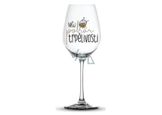 Nekupto Funny wine glass with print My cup of patience 440 ml