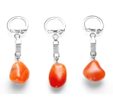 Carnelian keychain pendant natural stone approx. 10 cm 1 piece, , Teaching us here and now