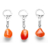 Carnelian keychain pendant natural stone approx. 10 cm 1 piece, , Teaching us here and now
