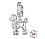 Charm Sterling silver 925 Poodle, animal bracelet pendant