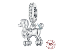 Charm Sterling silver 925 Poodle, animal bracelet pendant