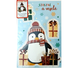 Albi Folding Christmas card 3D Penguin 11,5 x 17 cm