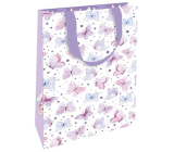 Nekupto Gift paper bag with embossing 17,5 x 11 x 8 cm Butterflies