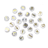 Clear Quartz Circular Rune Alphabet Natural Stone, 16 - 19 mm 25 pieces