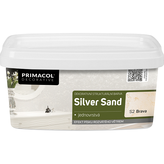Primacol Decorative Silver Sand decorative structural paint, S1 Blanca, 1 l