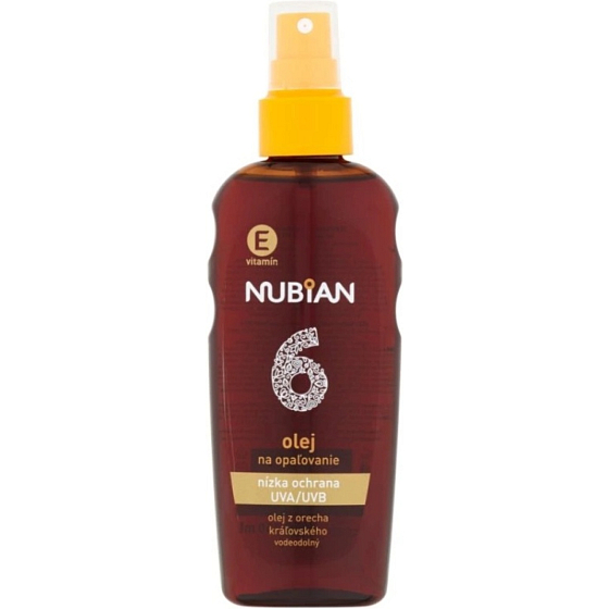 NUBIAN Sunscreen Oil SPF 6 with Beta-Carotene Spray, 200 ml