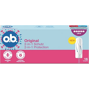 O.B. ORIGINAL SUPER PLUS TAMPONS 16 PCS NEW 0360