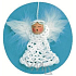 Crochet angel with feather 7 cm 1 piece