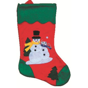 Santa Claus / Santa Christmas stocking with snowman motif 43 cm 1 piece