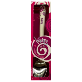 Nekupto Twister Spoon with the name Petra pink 16 cm