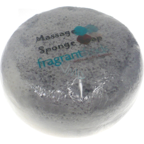 Fragrant Courage Olive Glycerine massage soap with a sponge filled with the scent of Diesel Only the Brave in gray-white 200 g