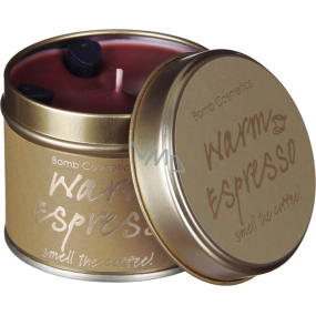 Bomb Cosmetics Warm Espresso Scented natural, handmade candle in a tin can burns for up to 35 hours