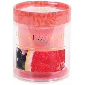 Heart & Home Fresh grapefruit and black currant Soy scented candle without packaging burns for up to 15 hours 53 g