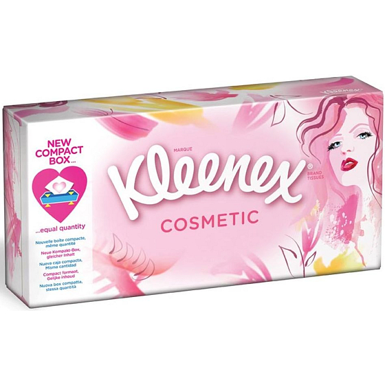 Kleenex Cosmetic paper handkerchiefs 3 ply in a box of 80 pieces