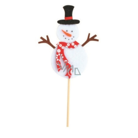 Snowman made of felt recess 9 cm + skewers No.4