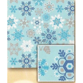 Nekupto Gift wrapping paper 70 x 200 cm Christmas Light blue, snowflakes