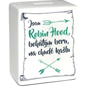 Albi Robin Hood ceramic brick money box 11.8 x 10 x 5 cm