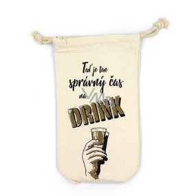 Nekupto Cheers Bottle bag Now is the right time to drink 26 x 15 x 5 cm