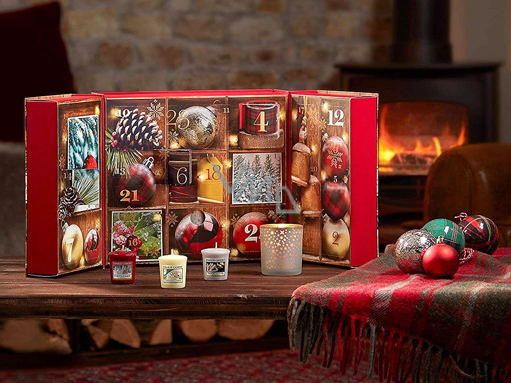 Yankee Candle Advent Calendar Book tea candle 12 pieces + votive candle