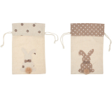 Linen bag with bunny 20 x 30 cm 1 piece