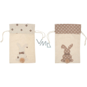 Linen bag with bunny 20 x 30 cm 1 piece