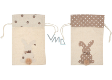 Linen bag with bunny 20 x 30 cm 1 piece
