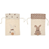 Linen bag with bunny 20 x 30 cm 1 piece