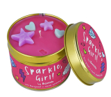 Bomb Cosmetics Glittering Girl - Sparkle, Girl! A fragrant natural, handmade candle in a tin can burns for up to 35 hours