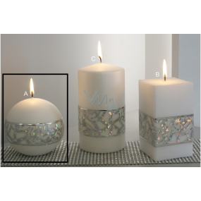 Lima Hologram candle white ball 100 mm 1 piece