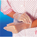 Wimex Hygienic disposable vinyl powder-free white gloves, size L, box of 100 pieces