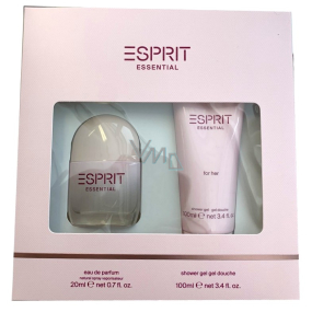 Esprit Essential eau de parfum for women 20 ml + shower gel 100 ml, gift set for women