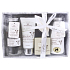Raphael Rosalee Sheep milk shower gel 250 ml + body milk 250 ml + body scrub 110 ml + bath salt 100 g + toilet soap 40 g + wooden tray, cosmetic set