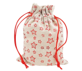 Fabric bag shiny stars 13 x 18 cm