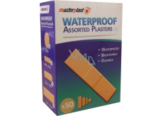 Masterplast Waterproof Assorted Plasters waterproof patch mix box of 50 pieces