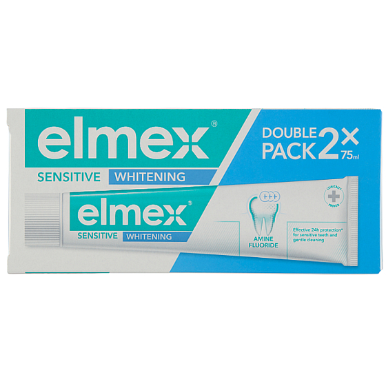 Elmex Sensitive Whitening Toothpaste with Whitening Effects 2 x 75 ml