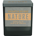 Heart & Home Nature Vanilla and light wood scented candle large glass, burning time up to 20 hours 90 g