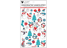 Pop up Christmas stickers Penguins 14,5 x 25 cm