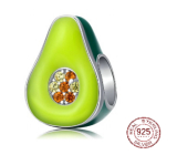 Sterling silver 925 Exotic avocado, bead for bracelet, food and drink