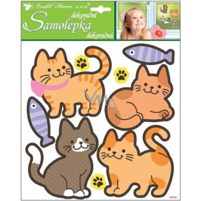 Stickers Cats brown 32 x 26 cm 1 sheet