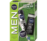 Nivea Men Feeling Game On Creme cream 30 ml + Active Clean shower gel 250 ml + Invisible Black & White antiperspirant deodorant spray 150 ml, cosmetic set for men