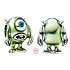 Charm Sterling silver 925 Disney Pixar Monsters Ltd, Mike Wazowski, bracelet bead