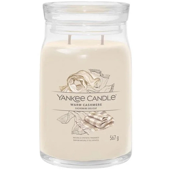 Yankee Candle Warm Cashmere - Warm Cashmere scented candle Signature large glass 2 wicks 567 g
