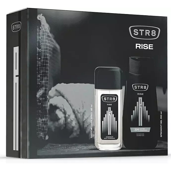 Str8 Rise perfumed deodorant glass 85 ml + shower gel 250 ml, cosmetic set for men