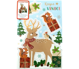Albi Folding Christmas card 3D Deer 11,5 x 17 cm