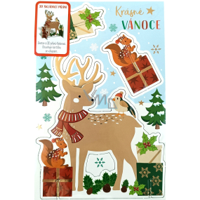 Albi Folding Christmas card 3D Deer 11,5 x 17 cm