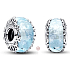 Charm Sterling Silver 925 Luminous Disney Cinderella Murano Glass, Bead for Bracelet Movie
